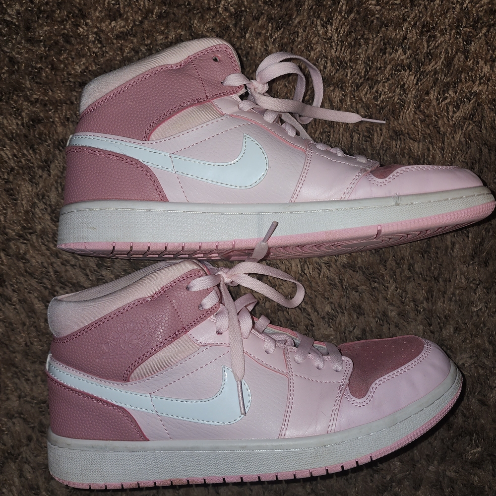 Women's Pink and White Sneakers